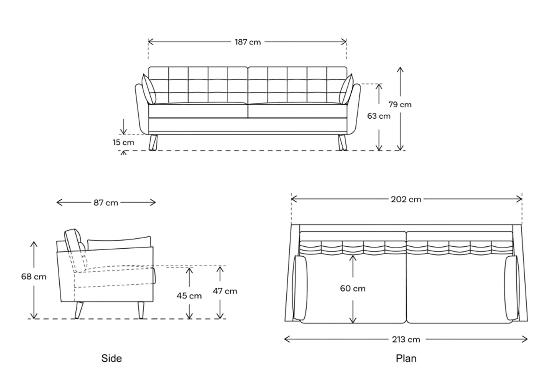 Model 10 3-Seater Sofa - Image 22