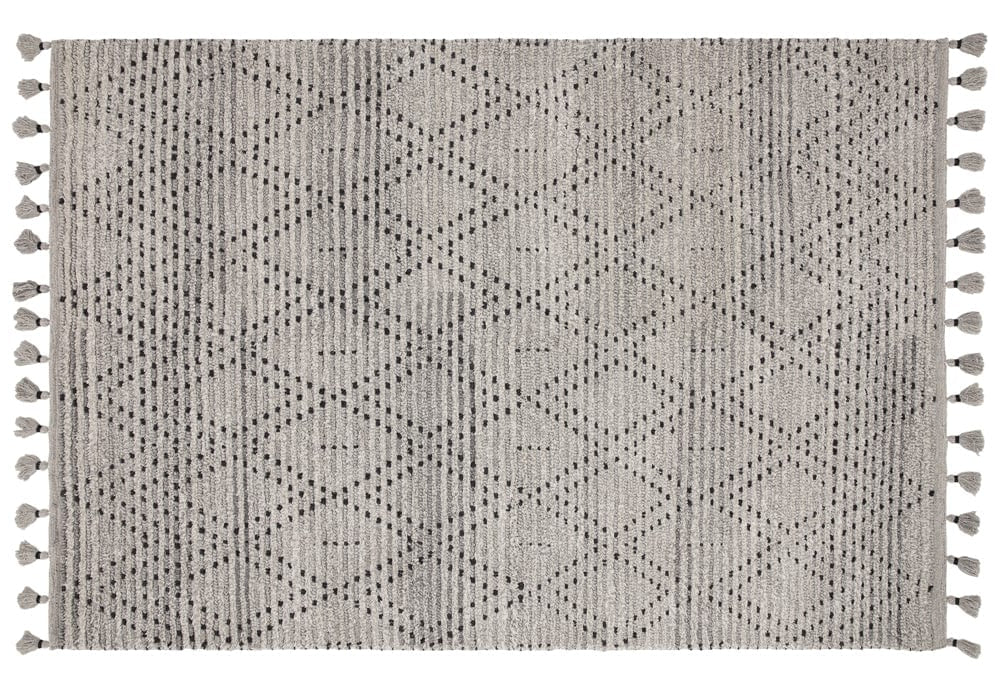 Nepal Rug Grey Black Diamond
